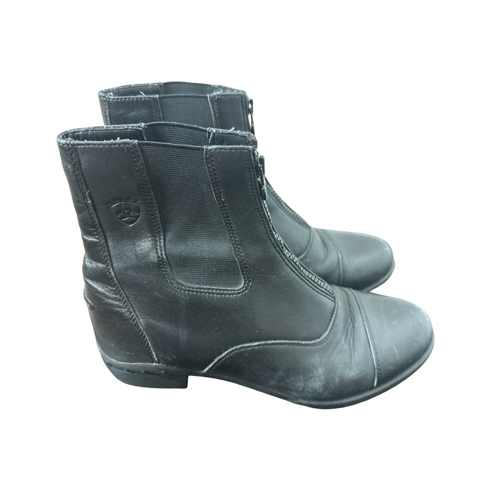 Ariat Heritage IV Zip Paddock Boots Black Leather Equestrian Riding Shoes US 10B